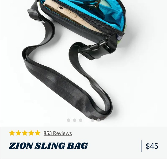 NWOT Rareform Zion Sling Bag. One of a kind. Recycled billboard vinyl. Adjusts - Picture 2 of 10